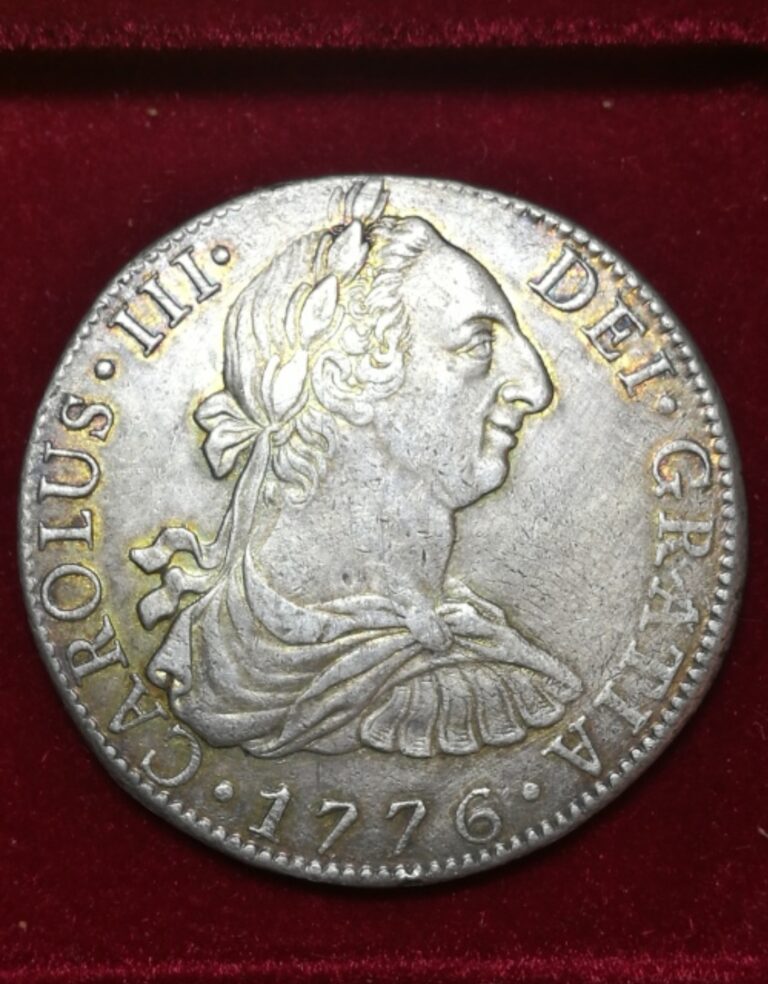1776 Spanish 8 reales silver coin